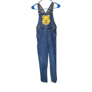 Vintage Disney Winnie the Pooh Furry Face Small Denim Overalls
